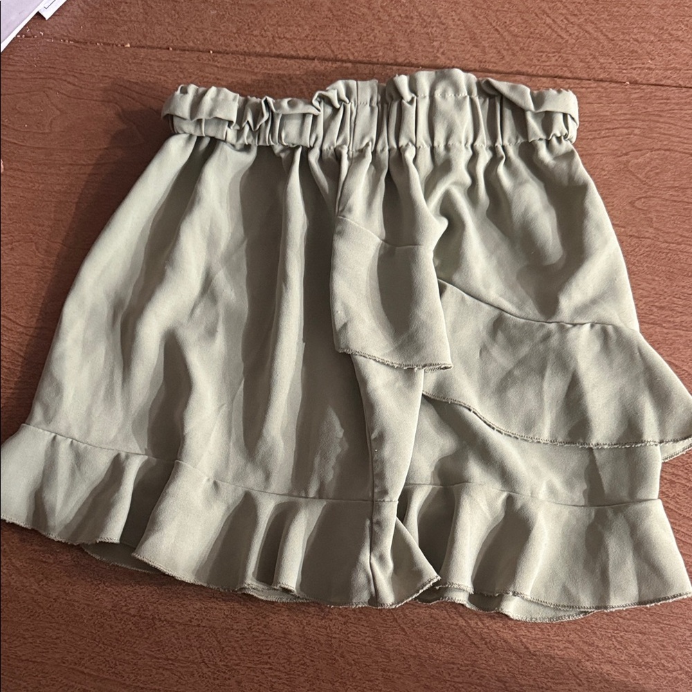 SHEIN Ruffled Skirt in Sage